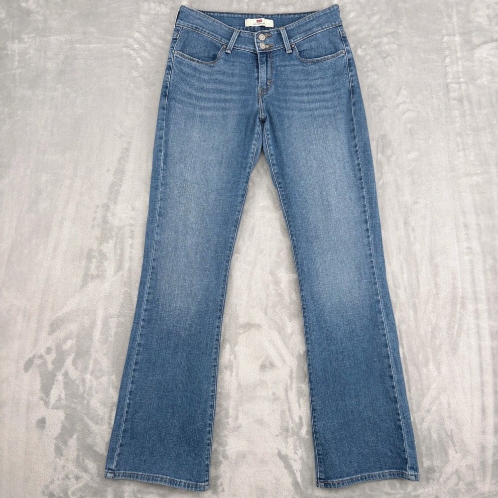 Levis Jeans Womens 4M (Fits 27x30.5) Blue 529 Curvy Bootcut Flap Pocket Y2K Boho